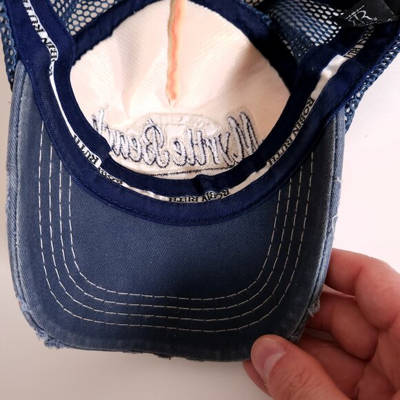 Robin Ruth Myrtle Beach Cap Distressed Mesh Snapback Adjustable Hat Embroidered - Picture 10 of 13